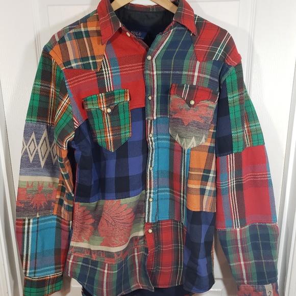 ralph lauren men's patchwork shirt